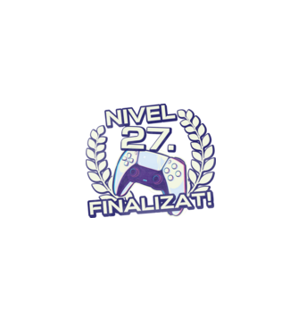 Nivel 27 finalizat! model negru pe tricou
