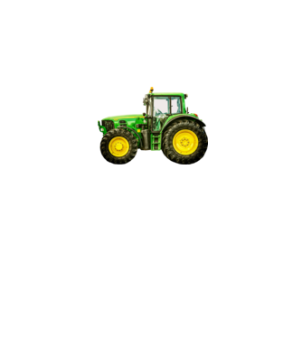 TRACTOR model alb pe tricou