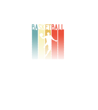 basketball vintage model negru pe tricou