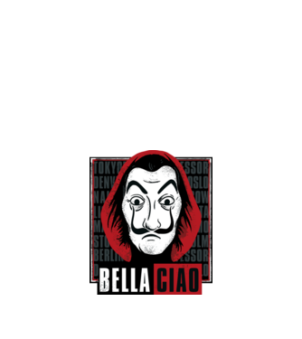 bella ciao dali model negru pe tricou