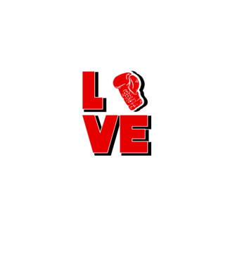 LOVE BOX model alb pe tricou