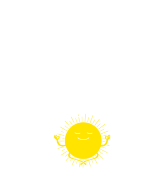 Soare meditând model alb pe tricou