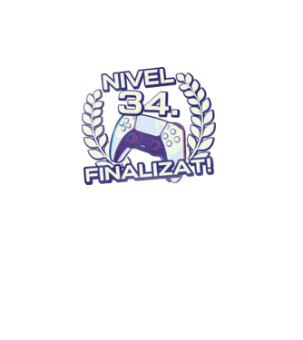 Nivel 34 finalizat! model turcoaz pe tricou