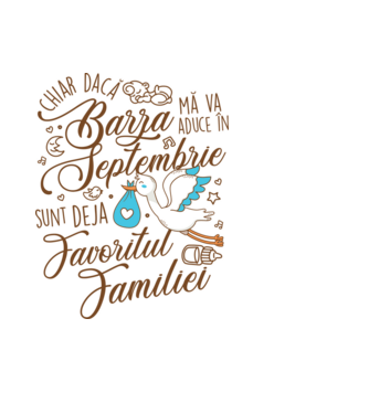 Favoritul familiei SEPTEMBRIE model negru pe tricou