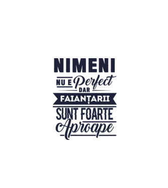 Nimeni nu e perfect, dar faianțarii sunt foarte aproape model alb pe tricou