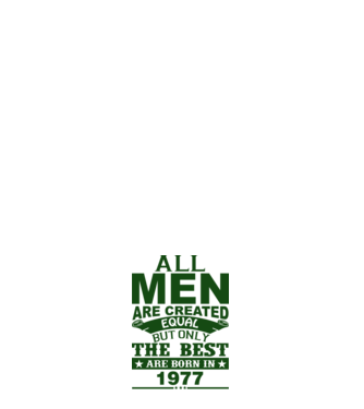 All men are created - 1977 model roșu pe tricou