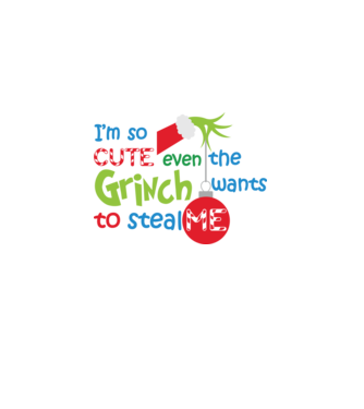 So cute Grinch model alb pe tricou