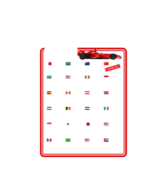 F1 2023 Formula Grand prix calendar model alb pe tricou