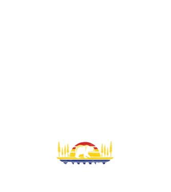 Land of Bears model alb pe tricou