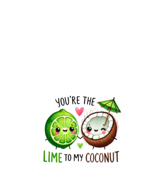 Lime to my Coconut model alb pe tricou