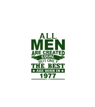 All men are created - 1977 model roșu pe tricou