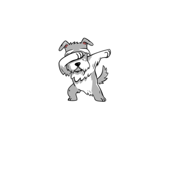 Schnauzer DAB model alb pe tricou
