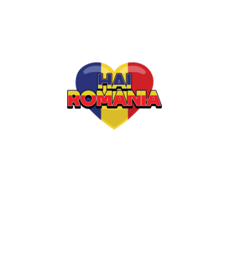 Romania heart model negru pe tricou