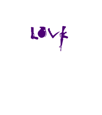 Lovegun model alb pe tricou