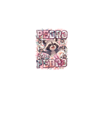 Girly Pedro model alb pe tricou