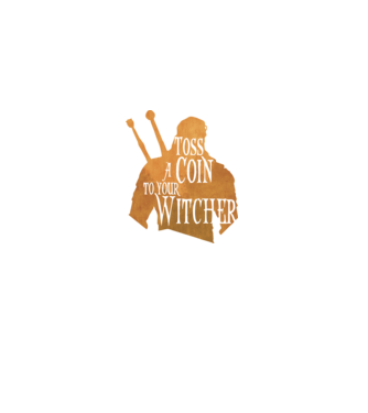Toss a Coin to your Witcher model negru pe tricou