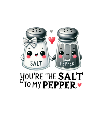 Salt to my Pepper model nisipiu pe tricou