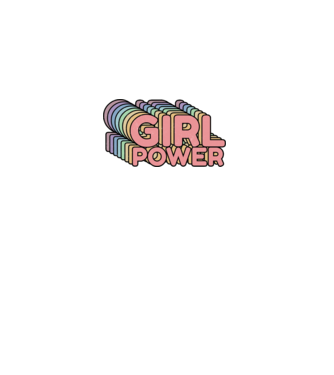 Girl power model gri pe tricou