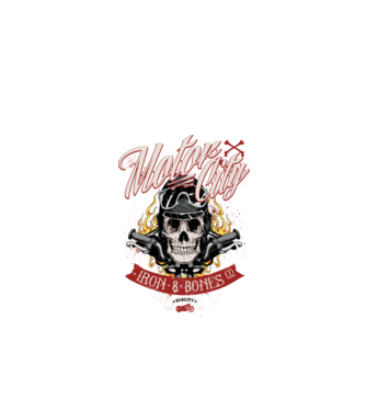 Motor City model negru pe tricou