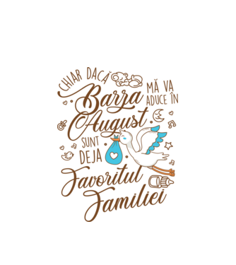 Favoritul familiei AUGUST model alb pe tricou