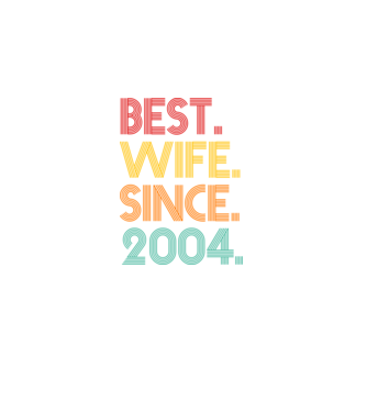 best wife since 2004 retro model negru pe tricou