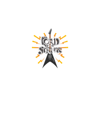 Lord of the Strings model albastru închis pe tricou