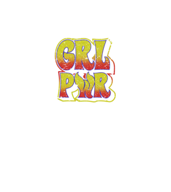 Girl Power retro model negru pe tricou