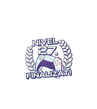 Nivel 27 finalizat! model negru pe tricou