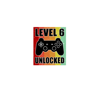 level 6 unlocked retro gamer model negru pe tricou