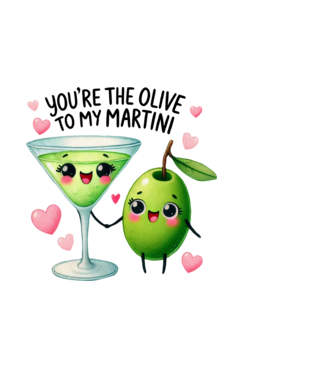 Olive to my Martini model albastru deschis pe tricou