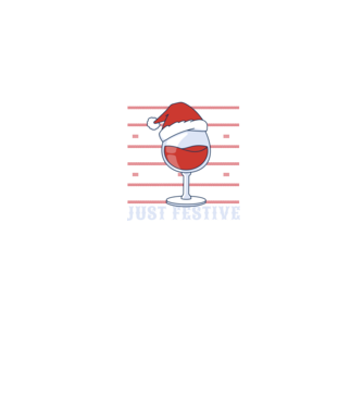 Not drunk just festive ugly sweater model negru pe tricou
