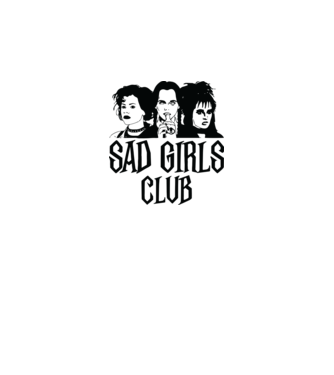  Sad Girls Club model alb pe tricou