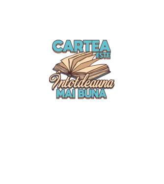 Cartea este ÎNTOTDEAUNA mai bună D7556260-01 model negru pe tricou