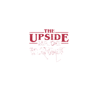the upside down logo model  pe tricou