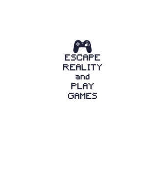 Escape reality model alb pe tricou