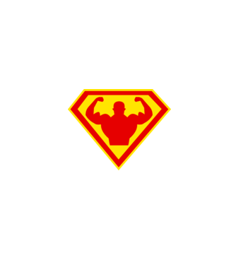 Superom model negru pe tricou