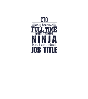 CTO-full time ninja model alb pe tricou