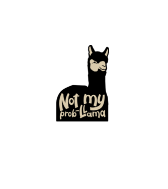 Not my problama model alb pe tricou