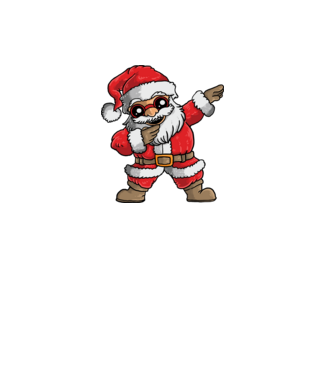 Santa dab model negru pe tricou