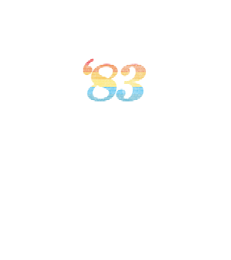 Retro Birthday 1983 model negru pe tricou