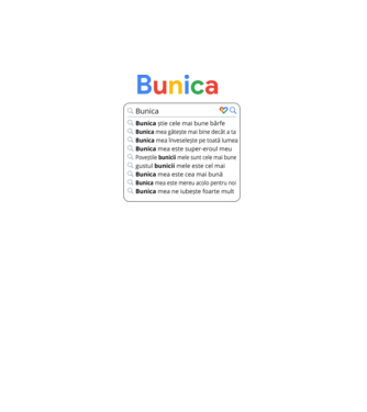 căutare Google Bunica model negru pe tricou