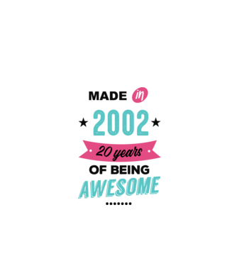 MADE in 2002 model alb pe tricou