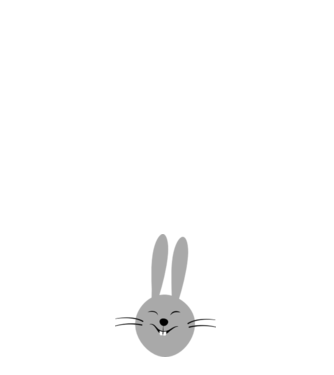 rabbit model roz deschis pe tricou