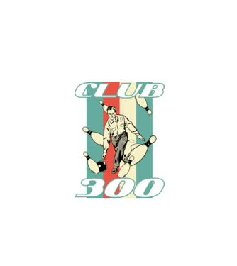 club300 model negru pe tricou