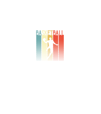 basketball vintage model negru pe tricou