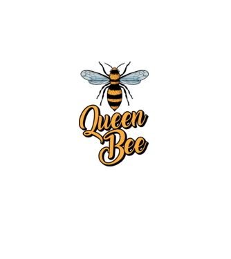 Queen Bee model albastru deschis pe tricou