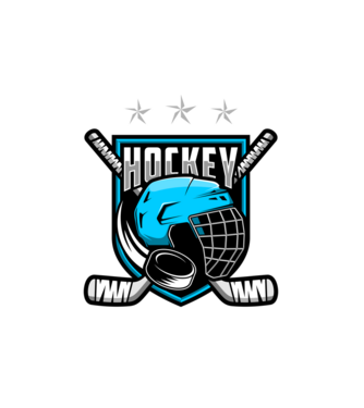 Hockey model alb pe tricou