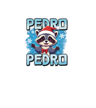 Pedro pedro retro xmas model negru pe tricou