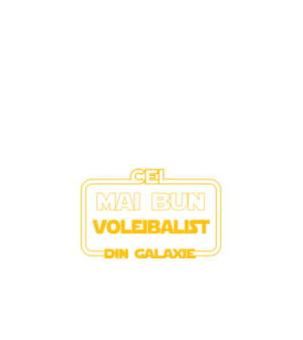 Cel mai bun voleibalist din galaxie model negru pe tricou