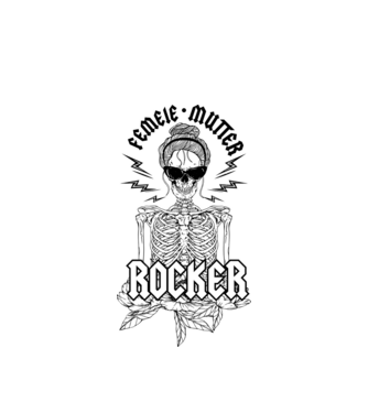 femeie - mutter - rocker model alb pe tricou